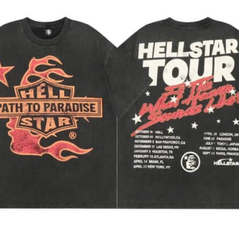 Hellstar Graphic T-Shirt in Black and Red